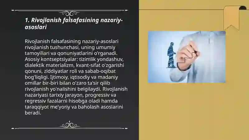 Rivojlanish falsafasi 3