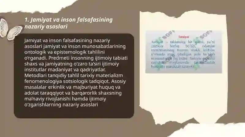 Jamiyat va inson falsafasi 3