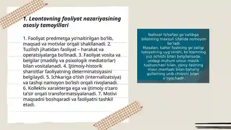 Leontovning faoliyat nazariyasi 3