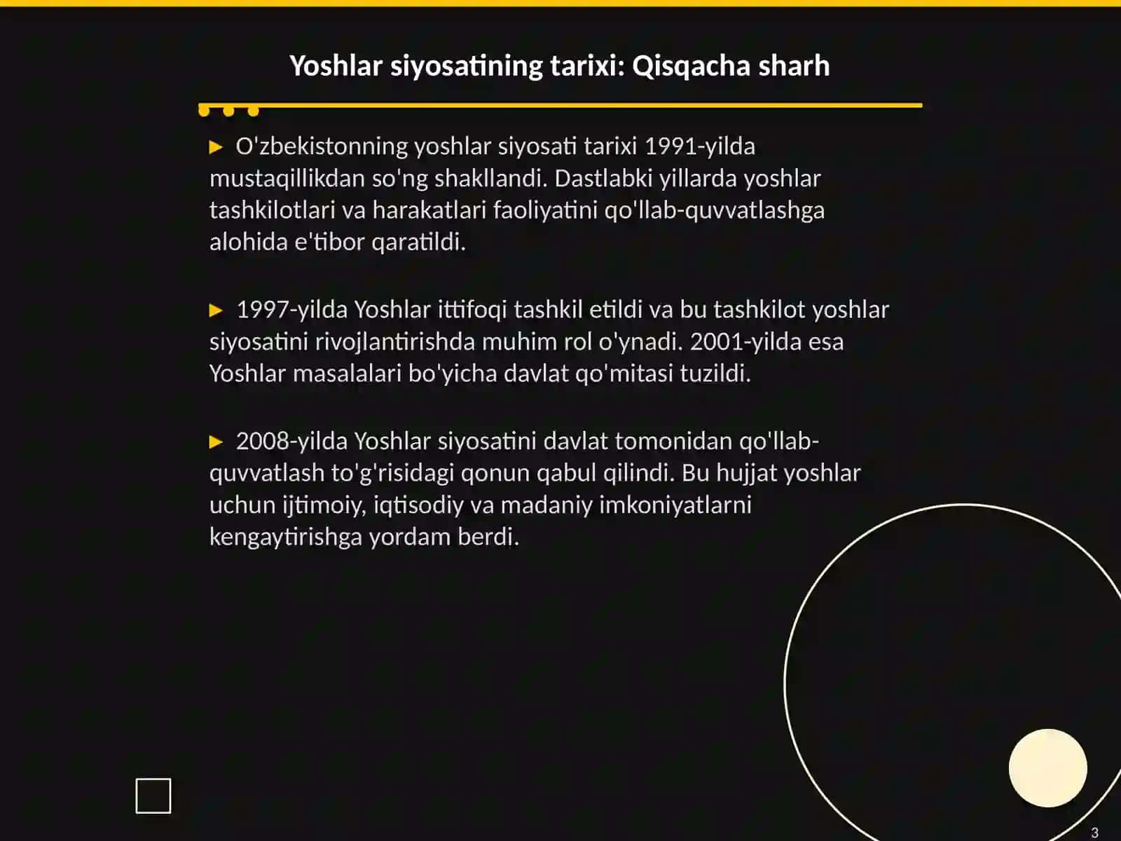 O'zbekiston ning yoshlarga oid davlat siyosati: yoshlar siyosati konsepsiyasi 3
