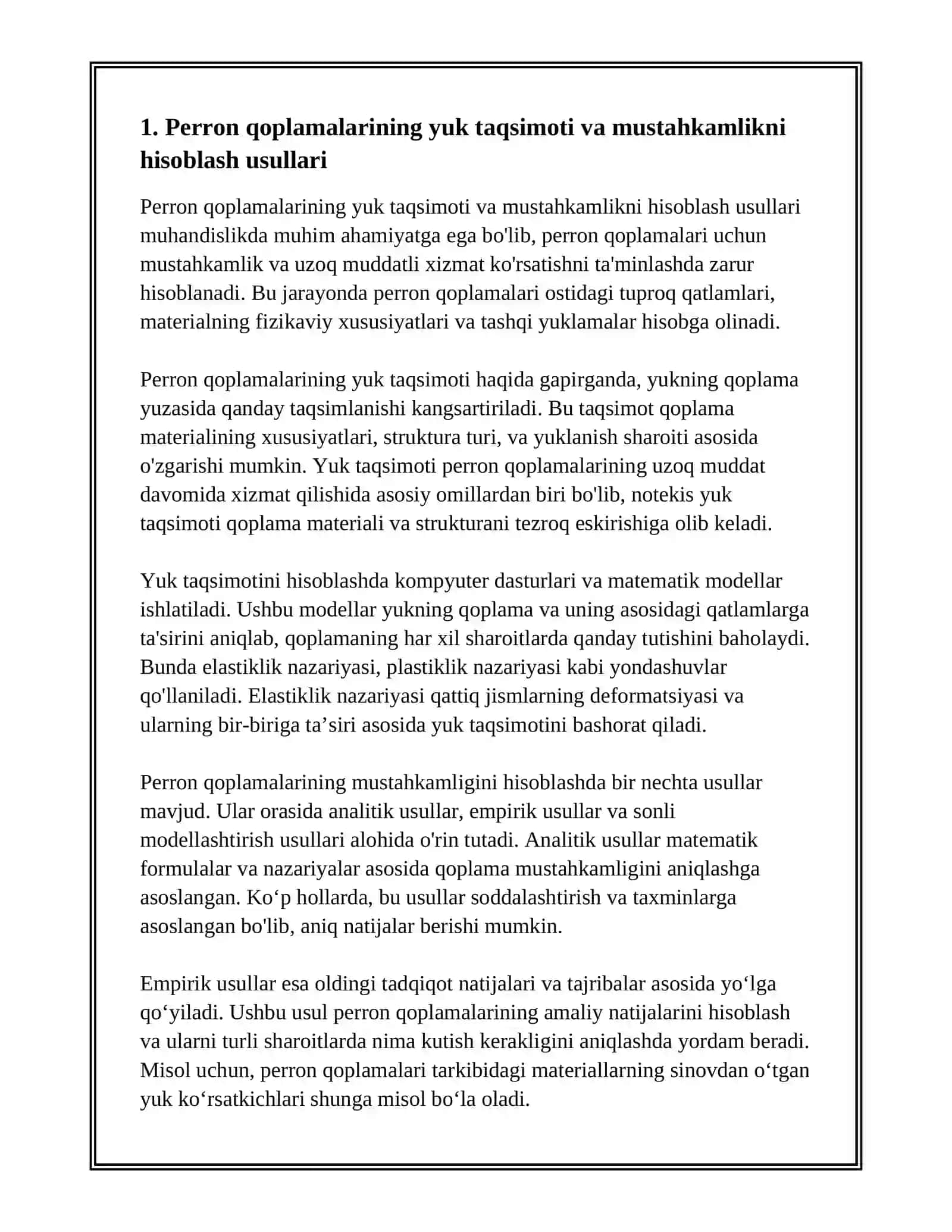 PERRON QOPLAMALARINING MUSTAHKAMLIK HISOBLARI 3