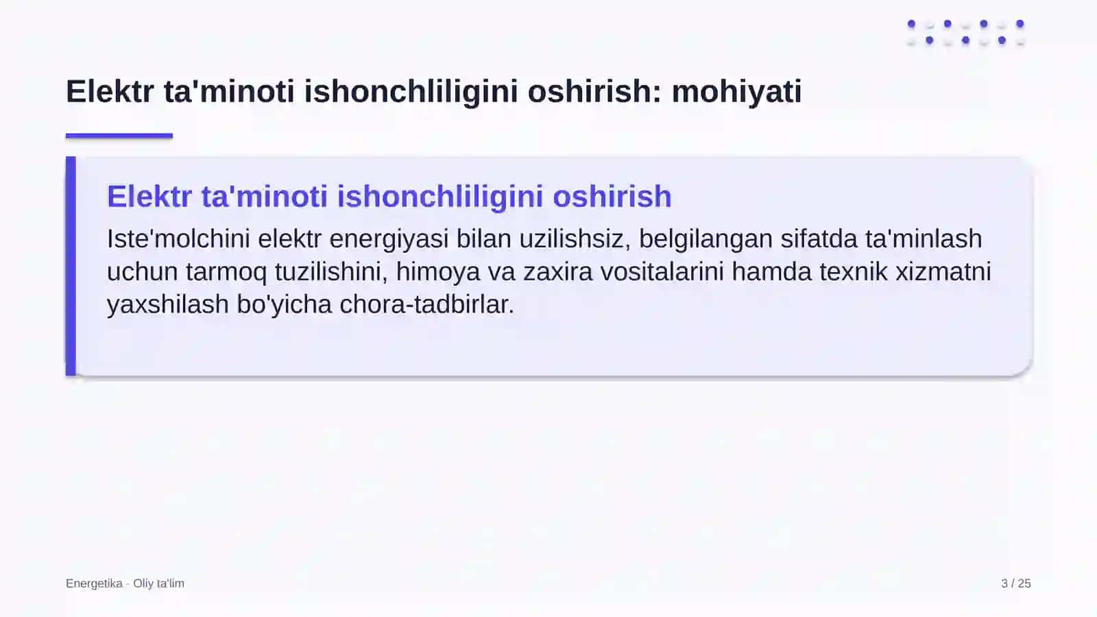 Yuk tashish kompaniyalarida elektr ta'minoti ishonchliligini oshirish 3