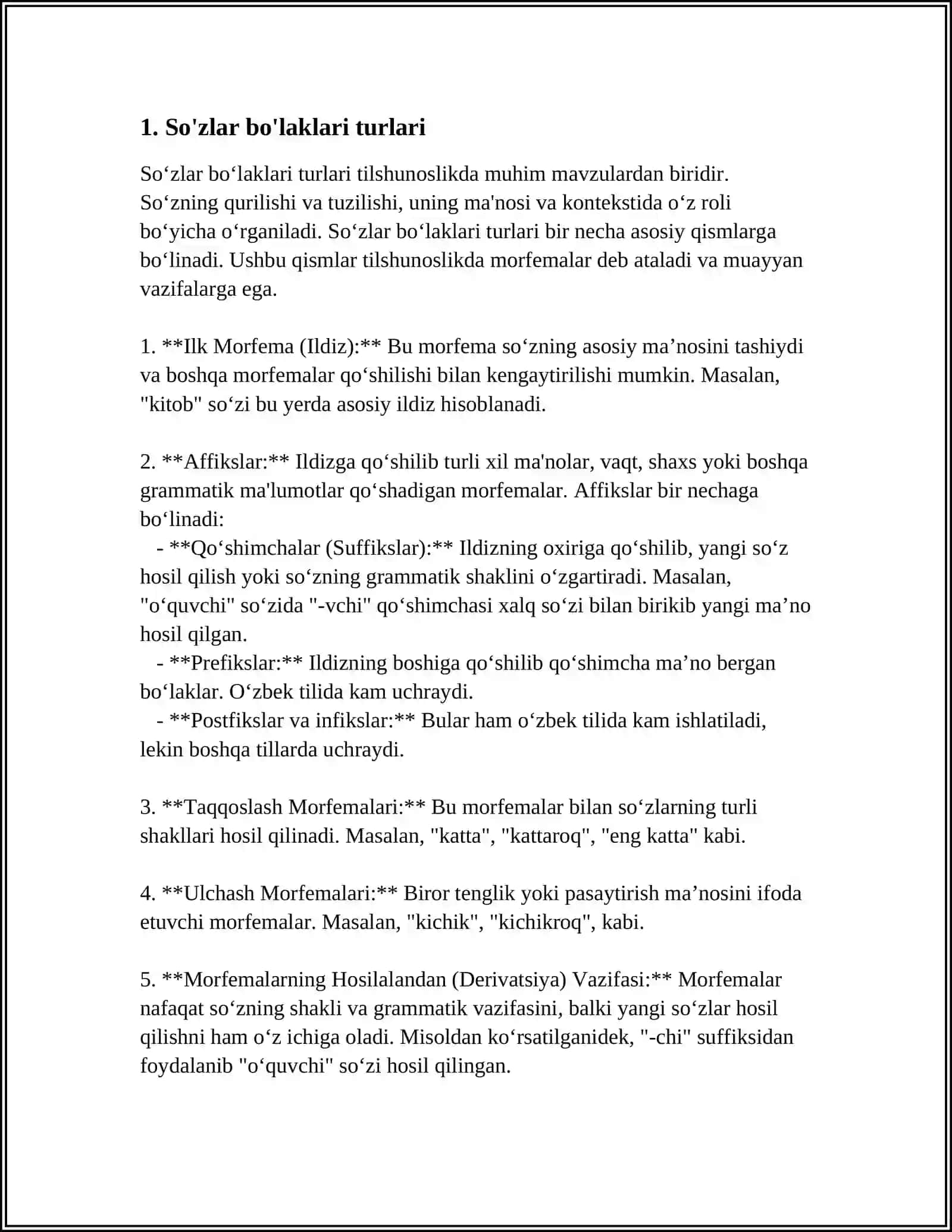 SOZLERDIN BOʻLEK JAZILIWI HAM IMLASI 3
