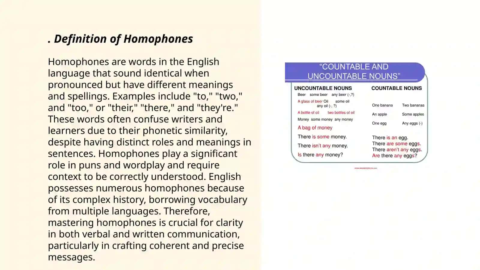 Homophones and homographs 3