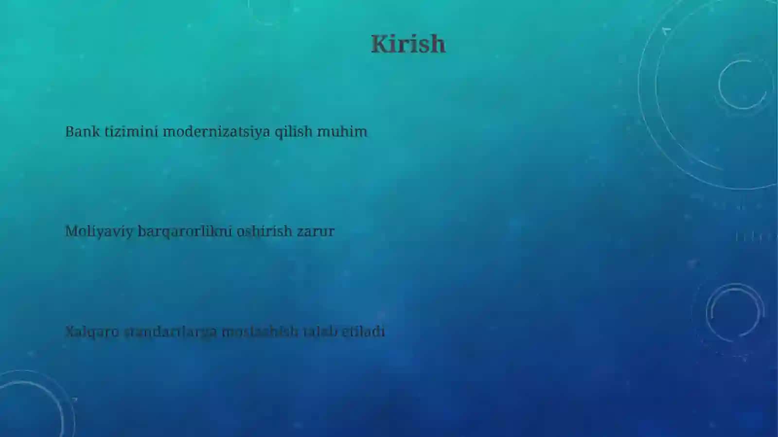 Bank tizimini isloh qilish strategiyasi 3