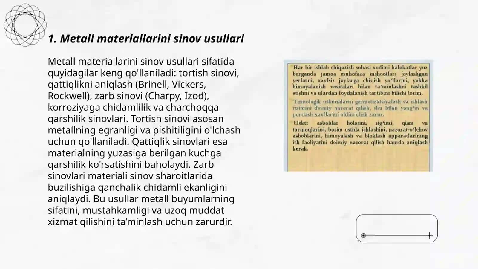 Matall va Payvandlash materiallari sifatini nazorat qilish 3