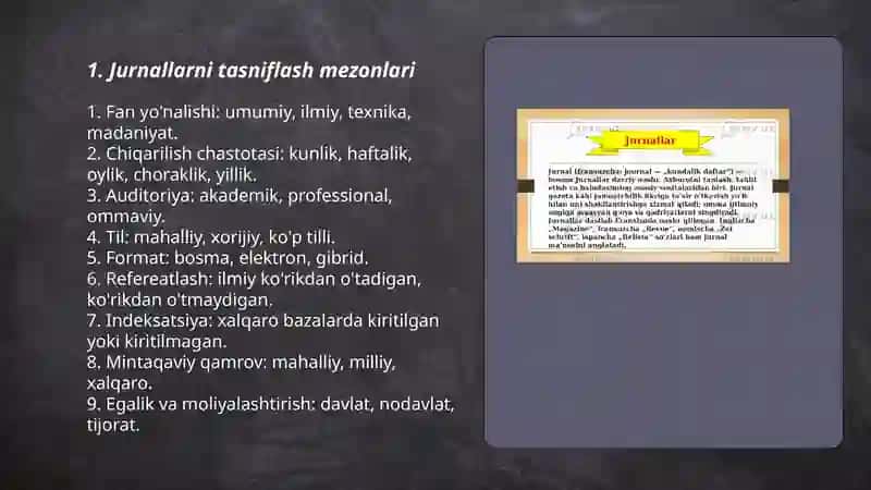 Jurnallar tipologiyasi va tasnifi 3
