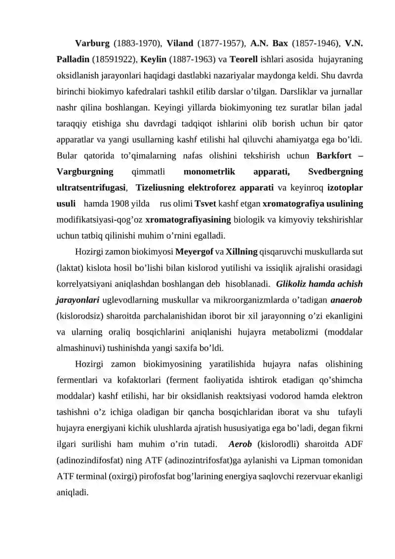 Biokimyo fani va uning vazifasi 3
