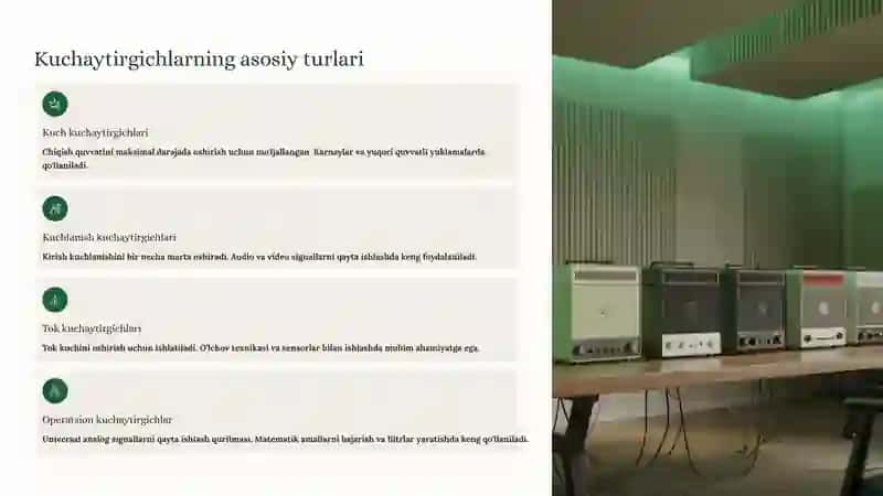 Kuchaytirgichlar: Elektrotexnika Fanida Asosiy Qurilma 3