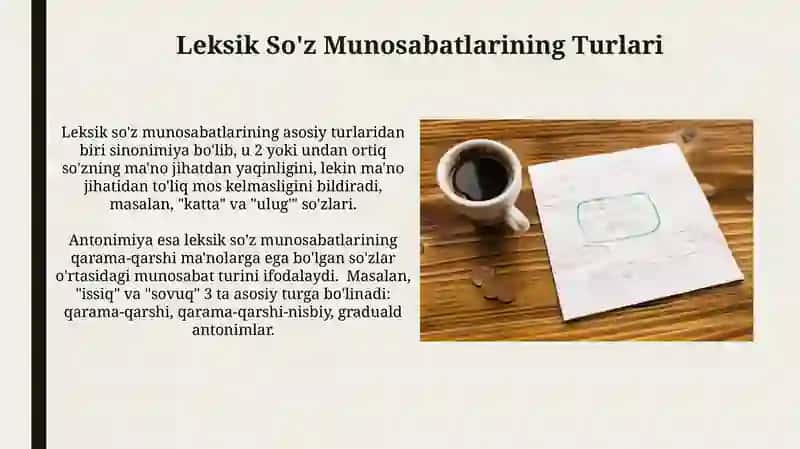 Leksema soʻz munosabati 3