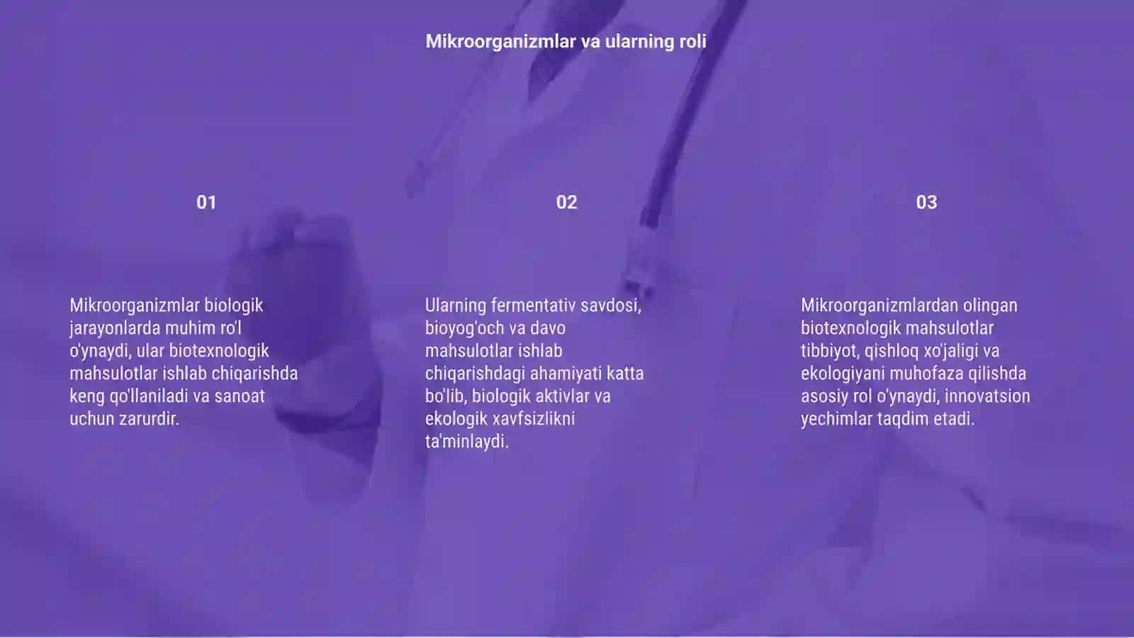 Mikroorganizmlar asosida olinadigan biotexnologik mahsulotlar 3