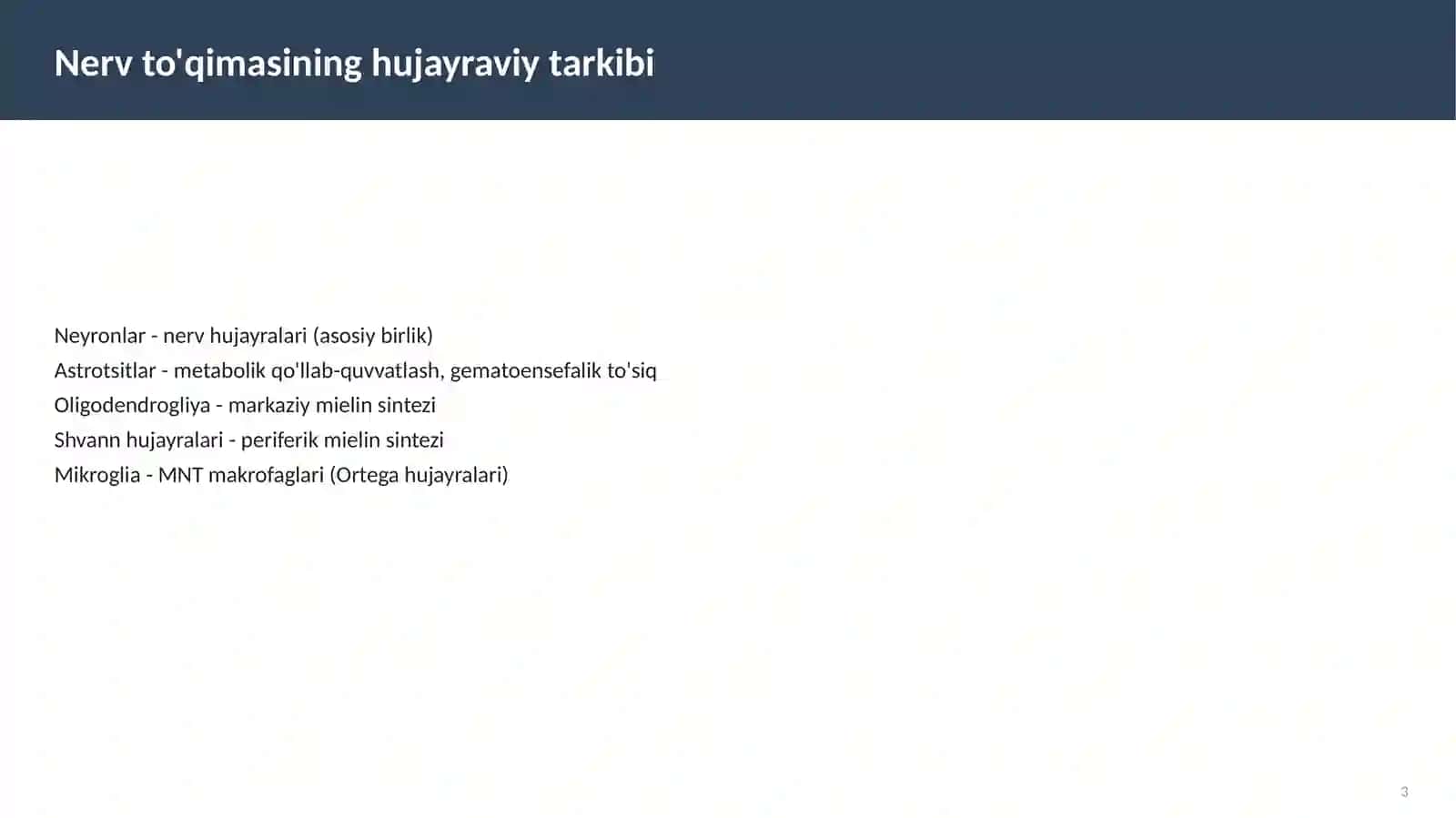 Markaziy va Periferik Asab Tizim Biokimyosi 3
