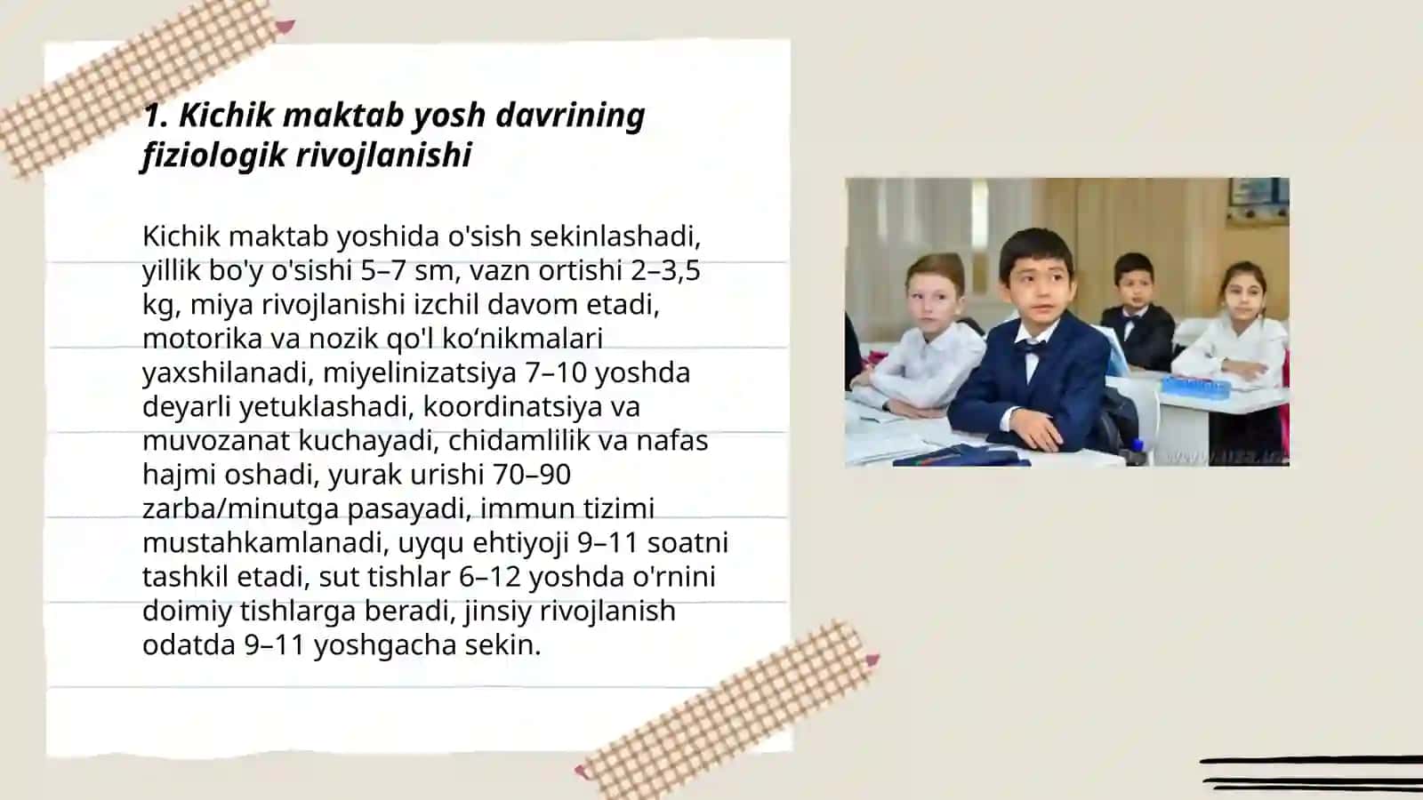 Kichik maktab yosh davri 3