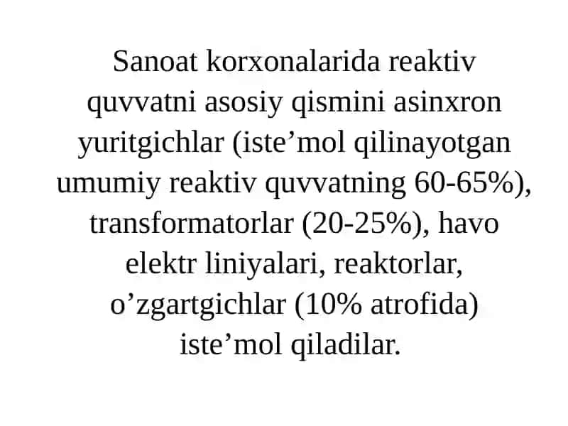 Reaktiv quvvatni kompensatsiyalash 3