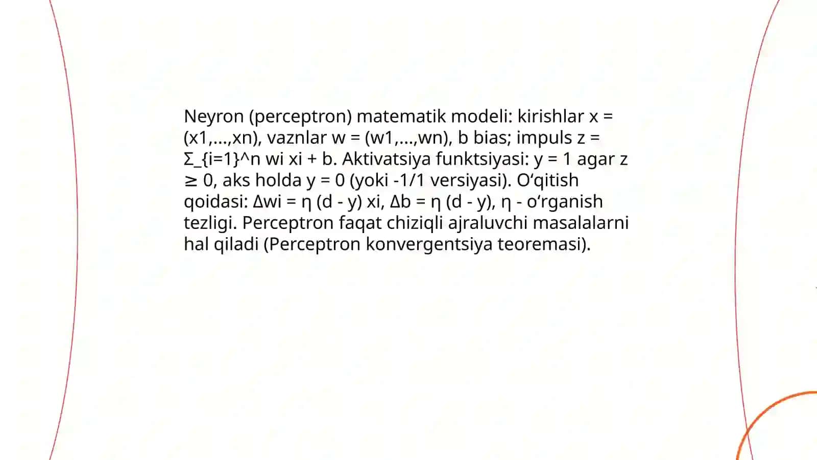 Neyron tarmoqlarning ishlash tizimi 3