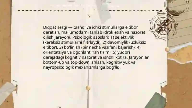 Diqqat sezgi 3