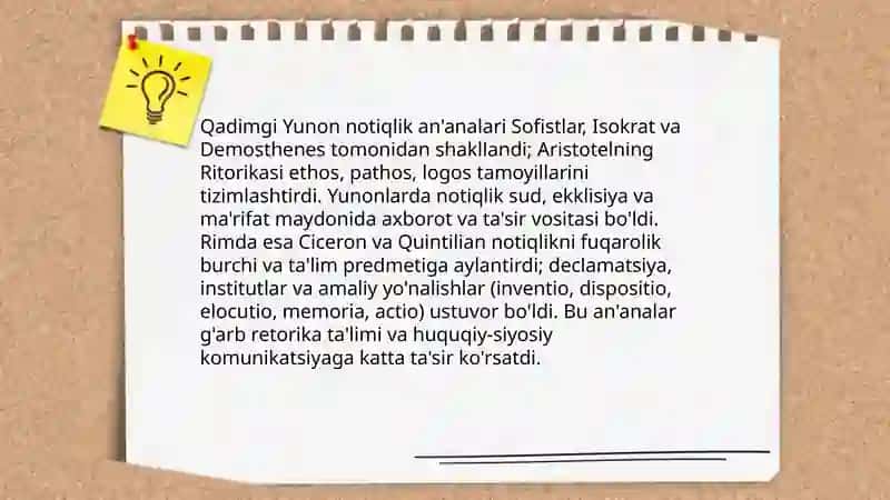 Qadimgi Yunon va Rim notiqlik an'analari 3