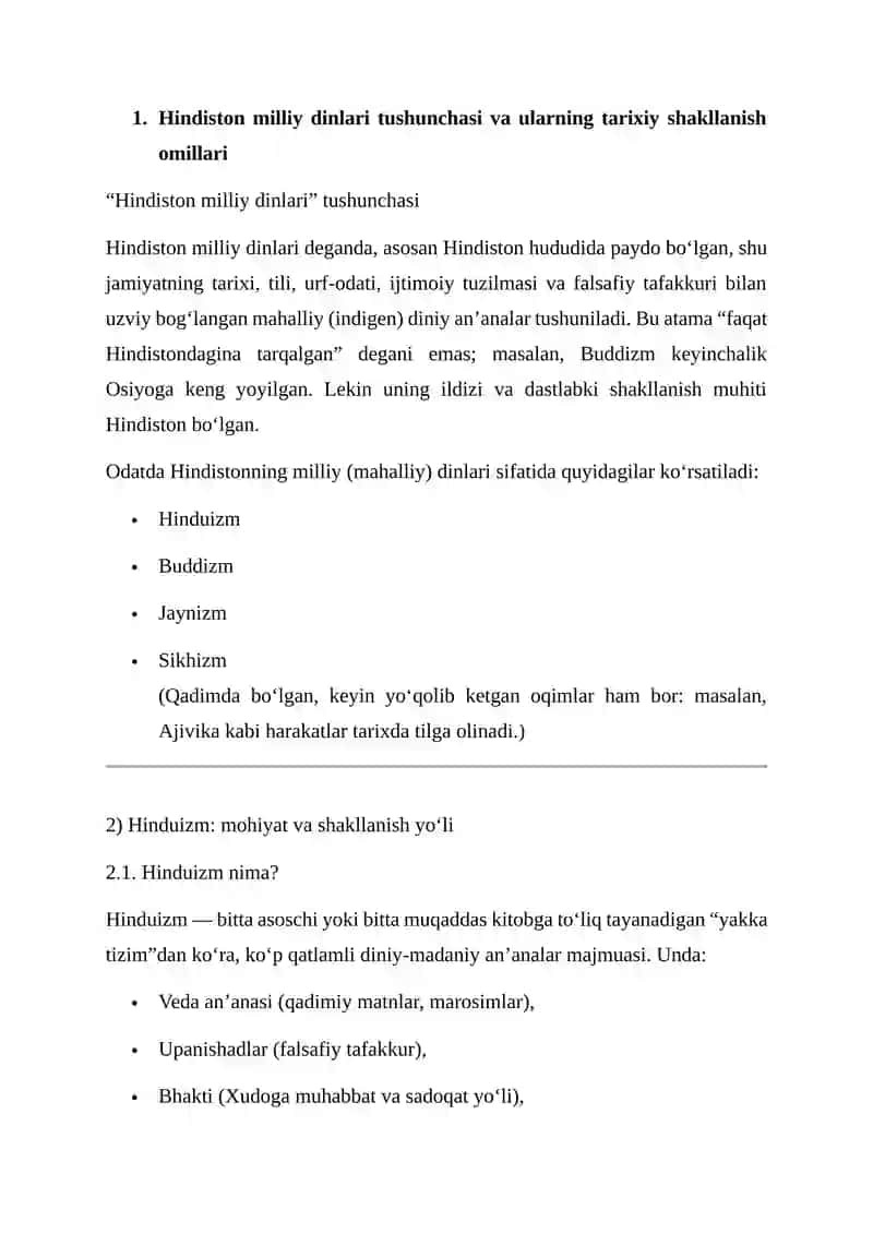Hindiston milliy dinlari 3