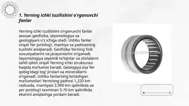 Yerning ichki tuzilishiga tavsif bering 3