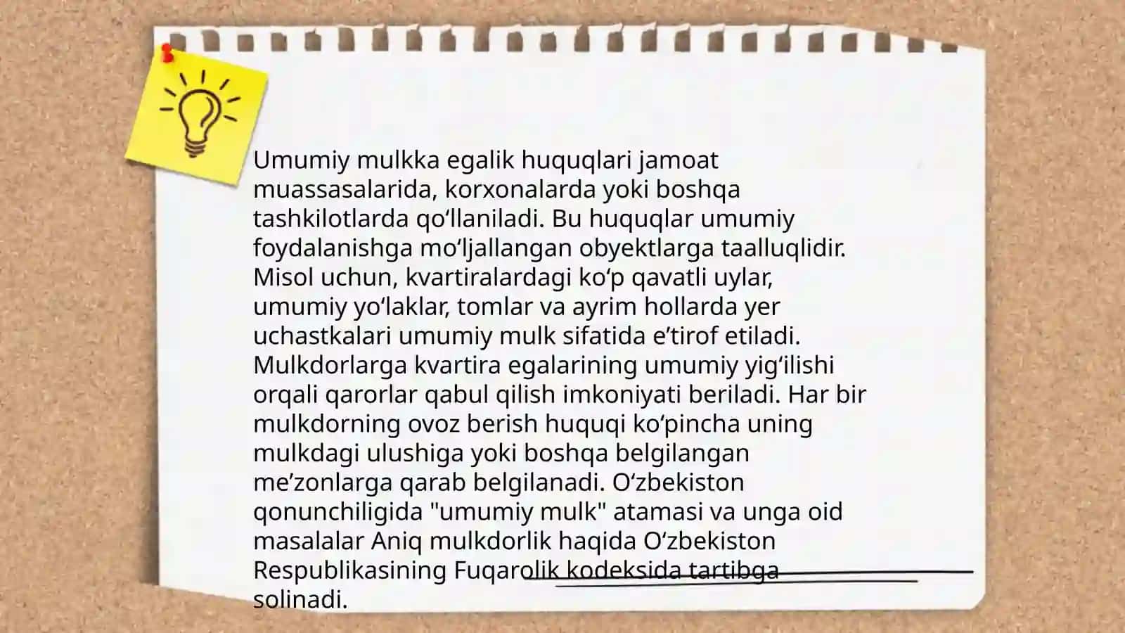 Mulk huquqida umumiy mulkdan ulush ajratish va uni taqsimlash 3