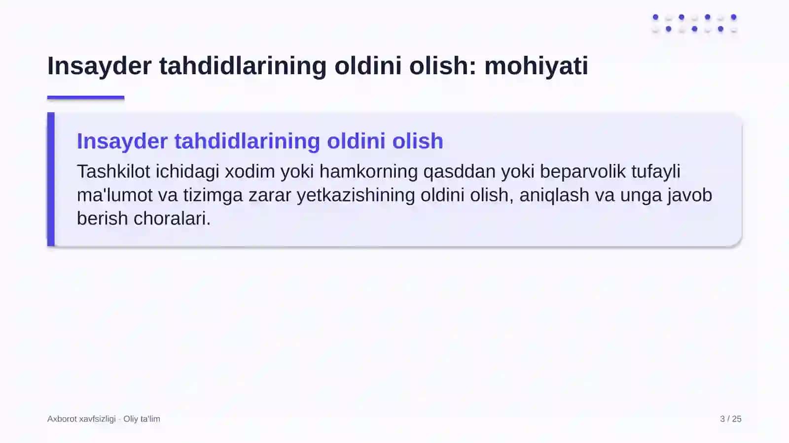 Insayder tahdidlarining oldini olish: mohiyati 3