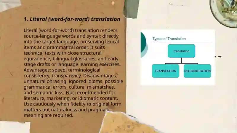 The main types of translation 3
