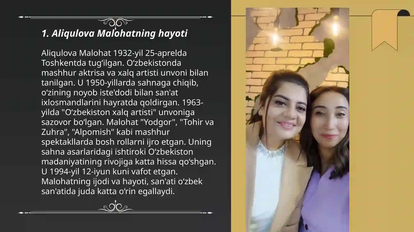 Aliqulova Malohatning hayoti va ijodi 3