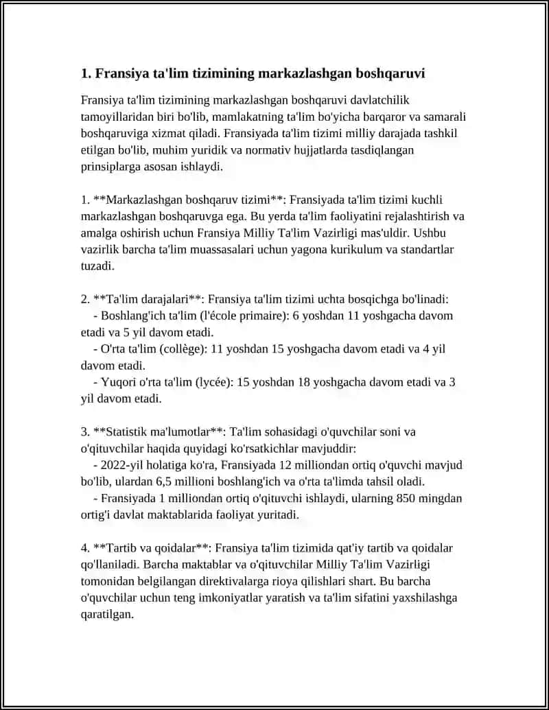 FRANSIYA TALIM TIZIMINING ÒZIGA XOS XUSUSIYATLARI 3