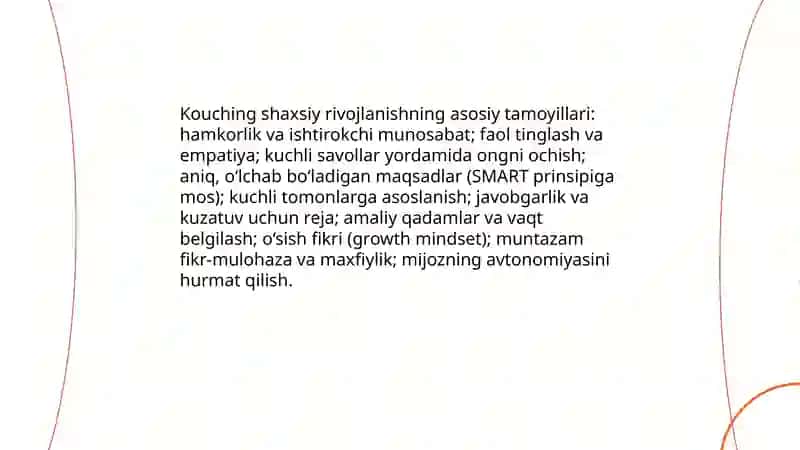 Kouching va shaxsiy rivojlanish 3