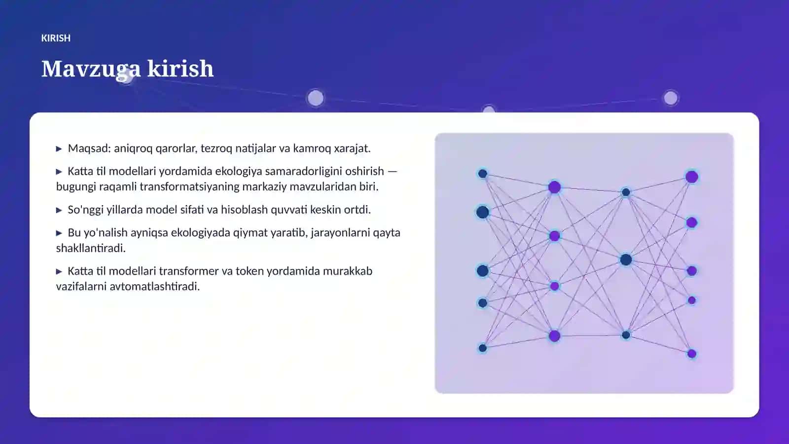 Katta til modellari yordamida ekologiya samaradorligini oshirish 3