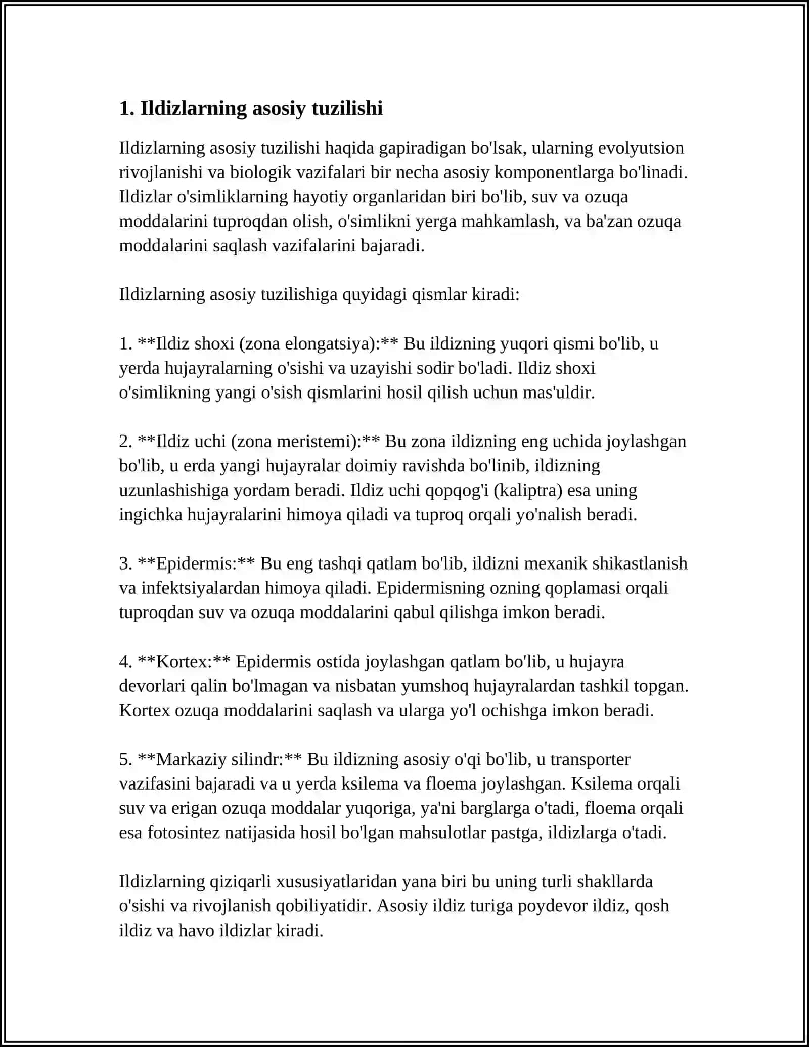 ILDIZ, POYA VA BARG METAMORFOZI 3
