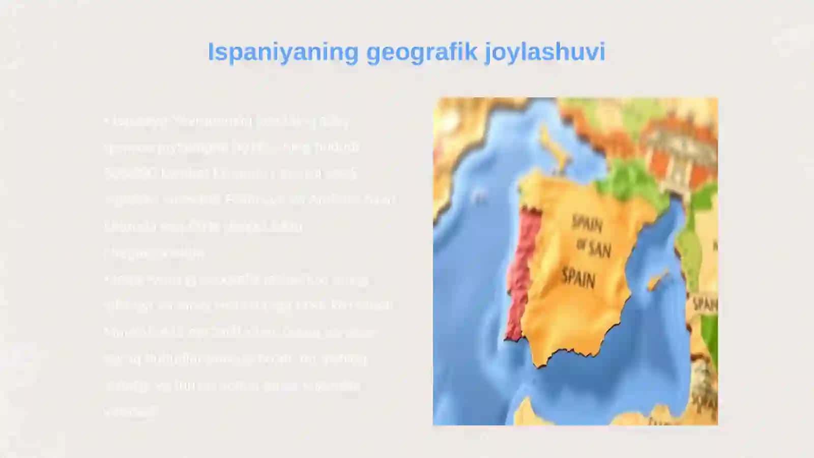 Ispaniyaga iqtisodiy-geografik tavsif berish 3