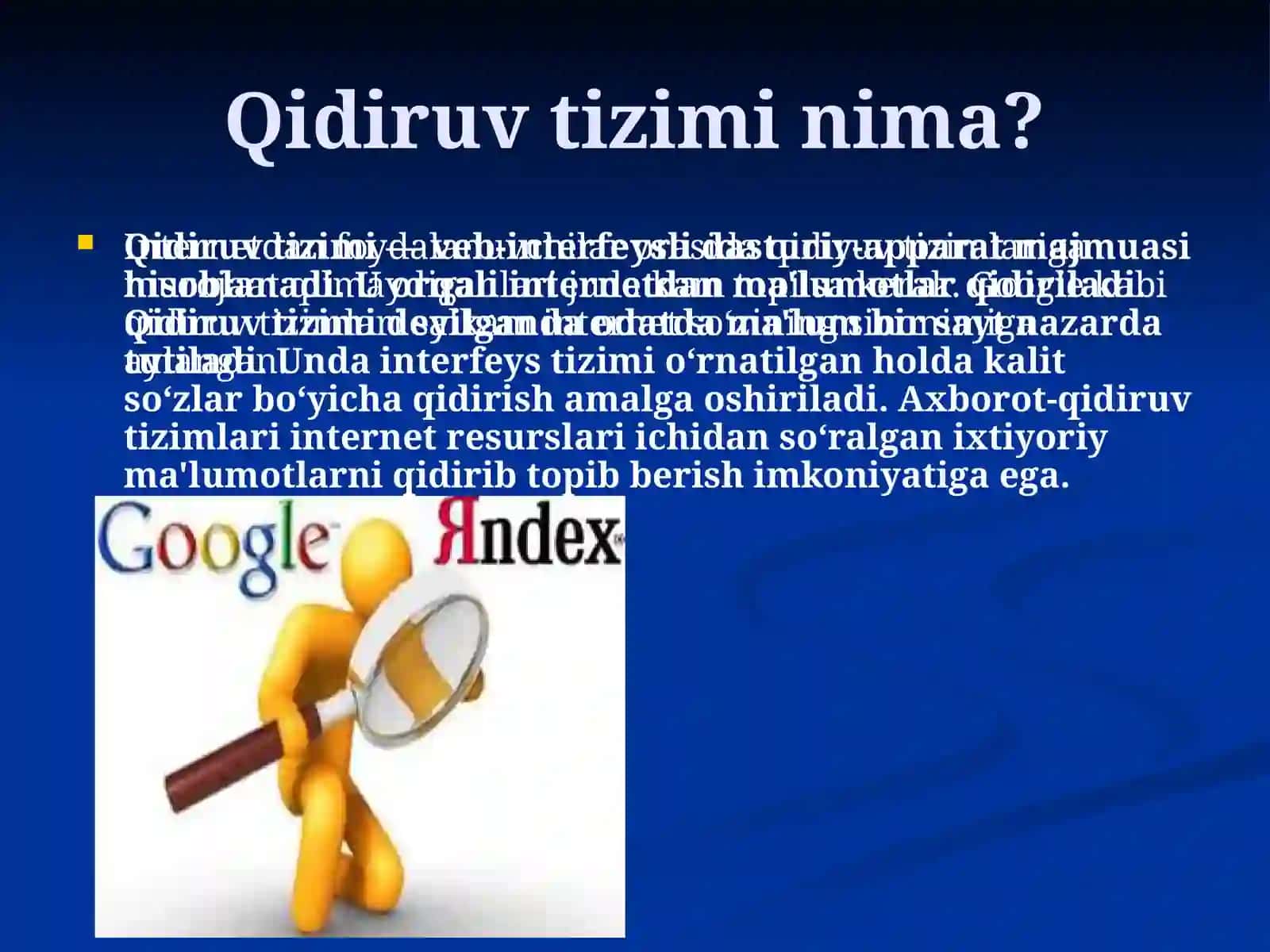 Internet tarmoqlarida axborot makoni. Elektron pochtalar bilan ishlash 3