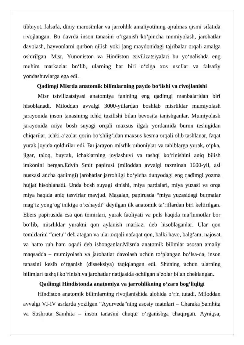 Anatomiya fanining rivojlanish tarixi 3