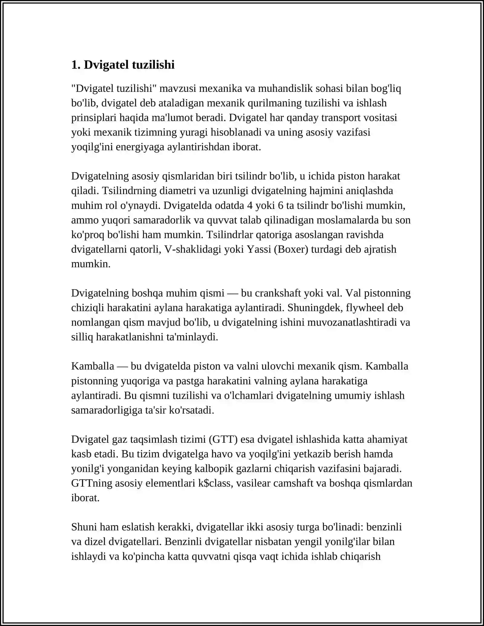 AVTOMOBIL TUZULISHI 3