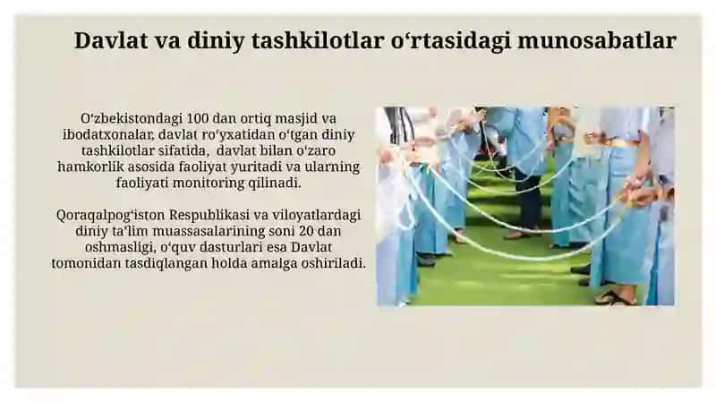 Oʻzbekistonda faoliyat yurutuvchi diniy tawkilotlar 3