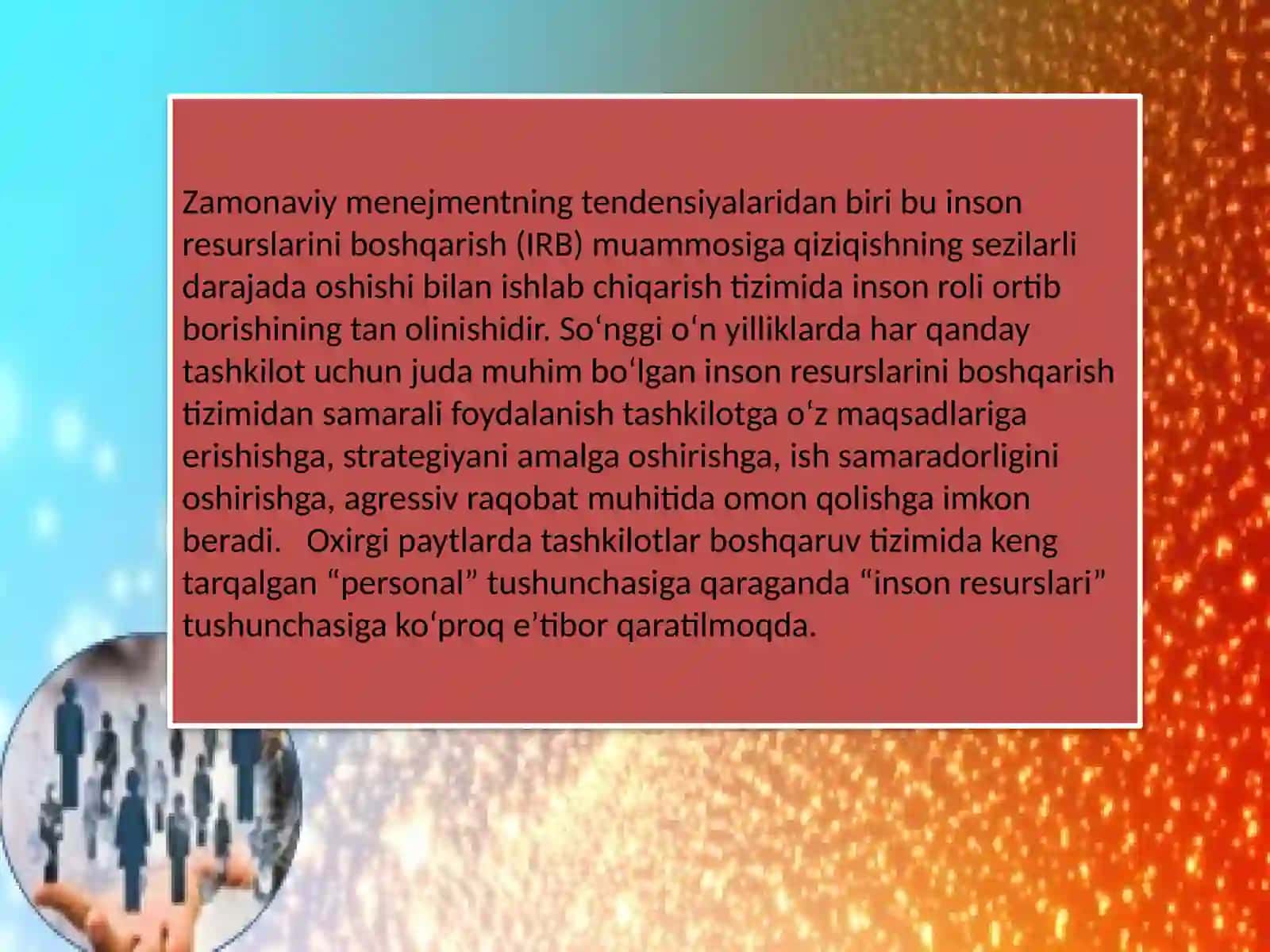 Inson Resurslari Tahlik Qilish 3