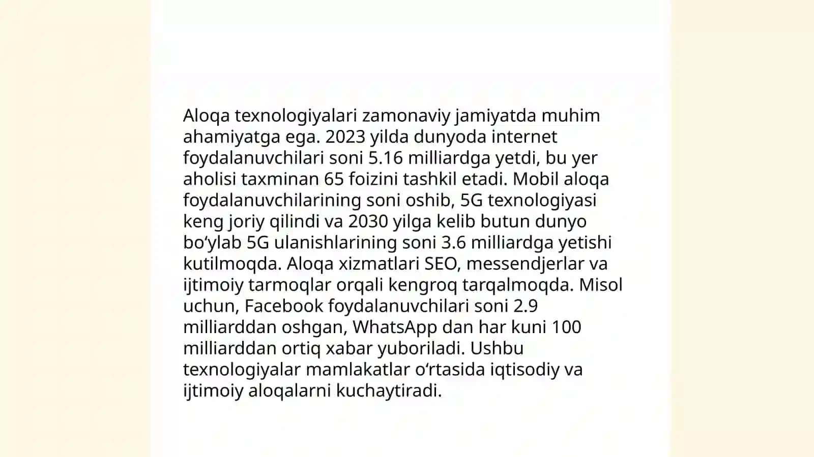 Aloqa texnologiyalari 3