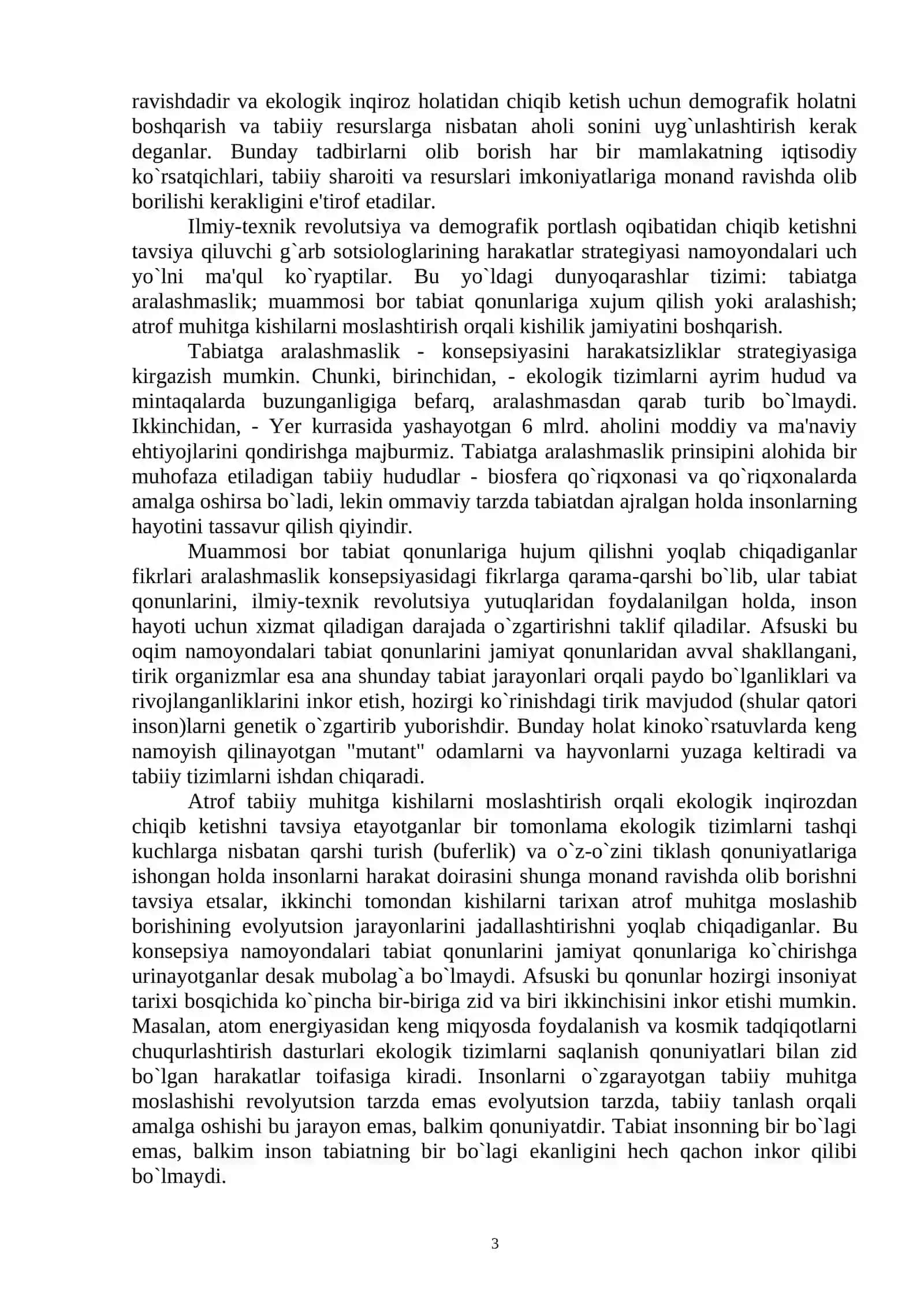 Jamiyat va tabiat munosabatlari tizimi 3