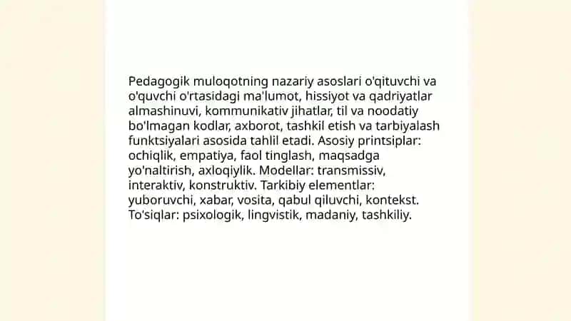 Pedagogik faoliyatda muloqot 3