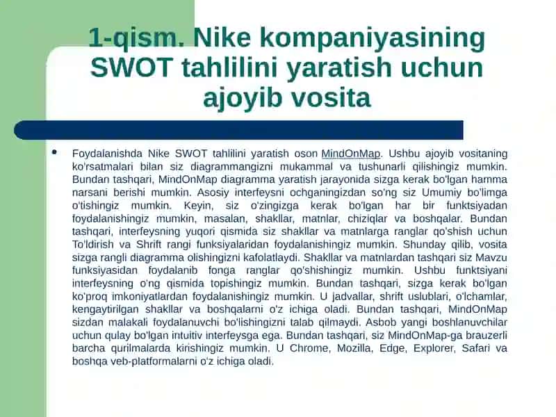 Nike SWOT tahlili 3