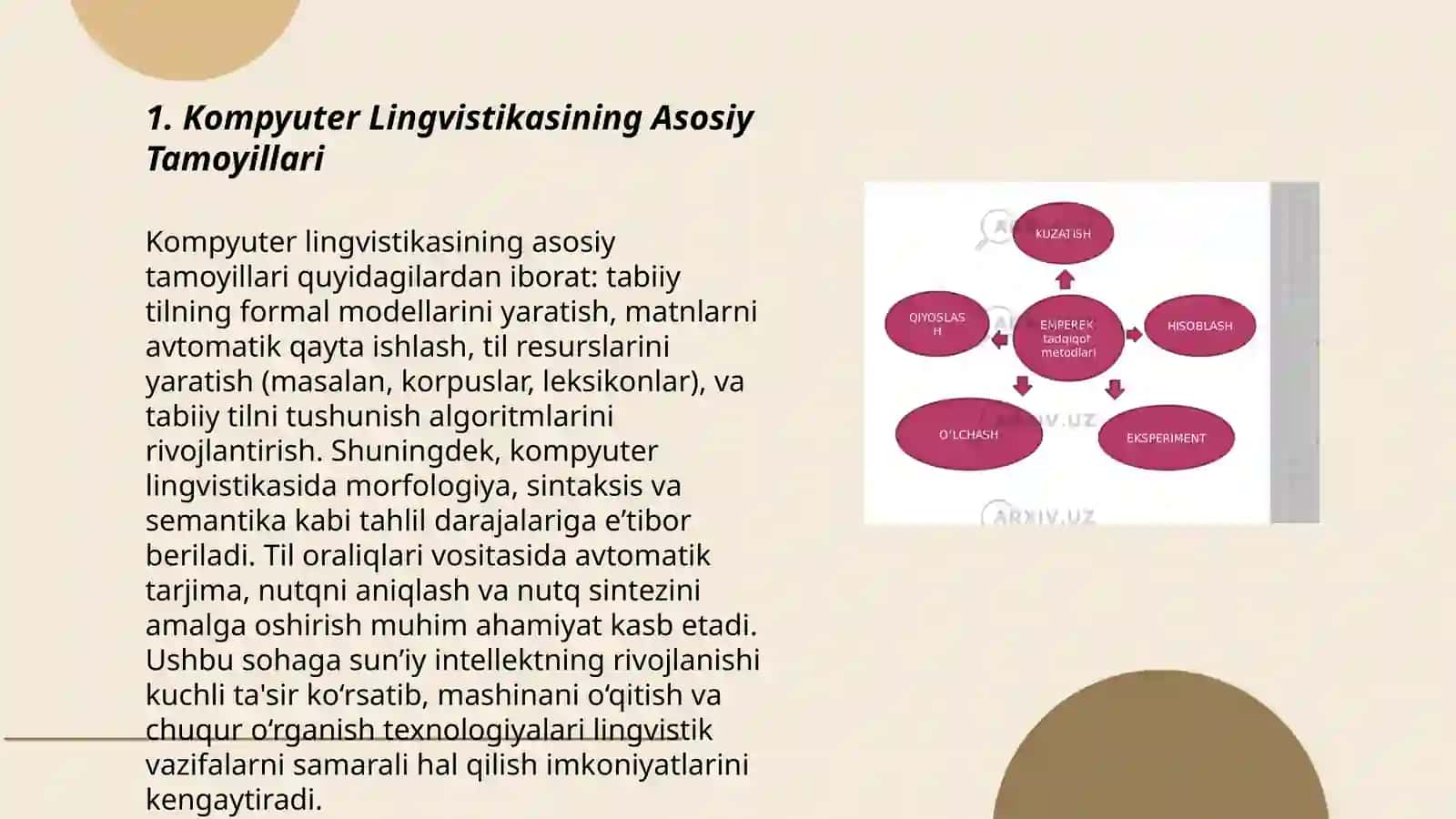 Kompyuter lingvistikasi: metodlari,resursjari, yo‘nalishlari 3