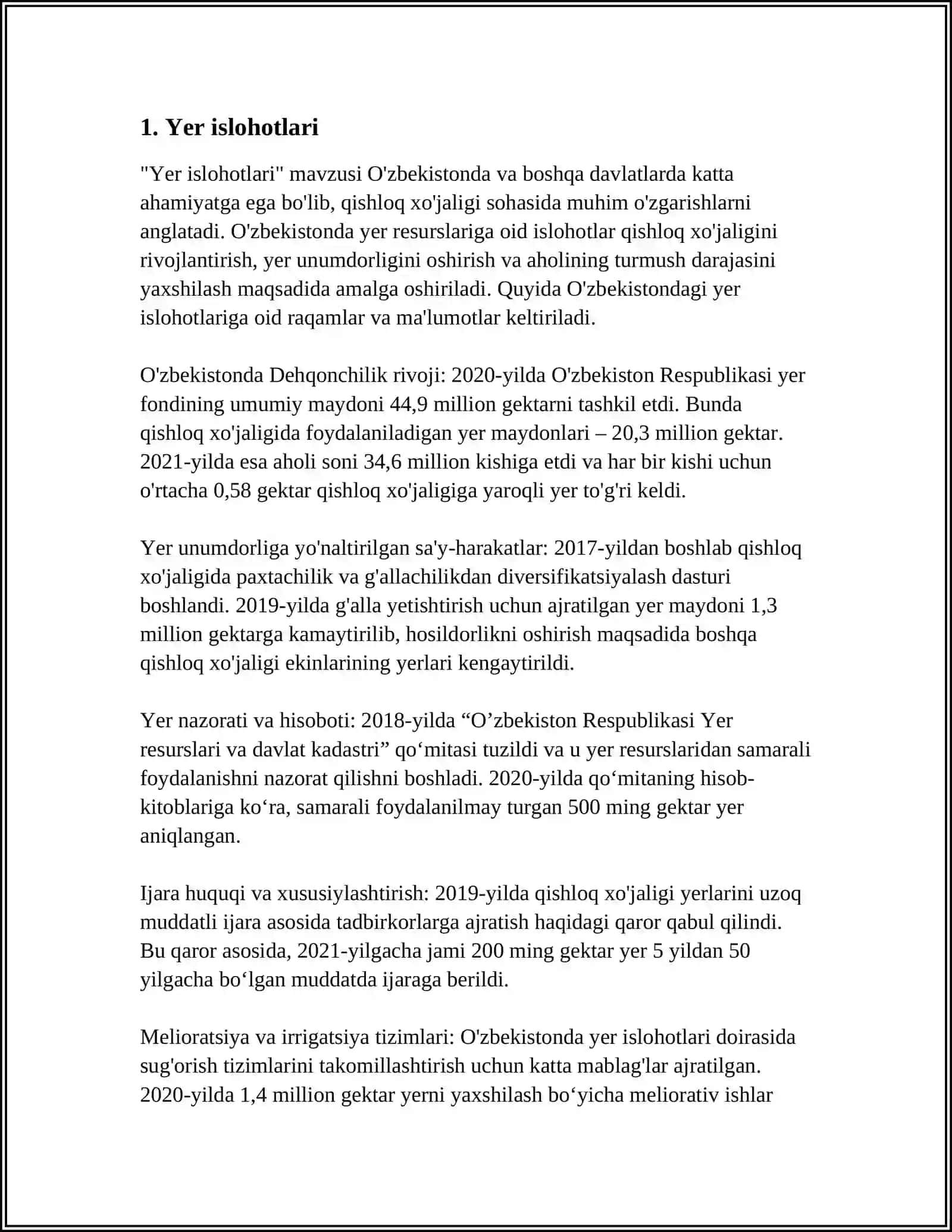 MUSTAQILIK YILLARIDA QISHLOQ XOʻJALIGI VA SANOAT SOHASIDAGI OʻZGARISHLAR 3