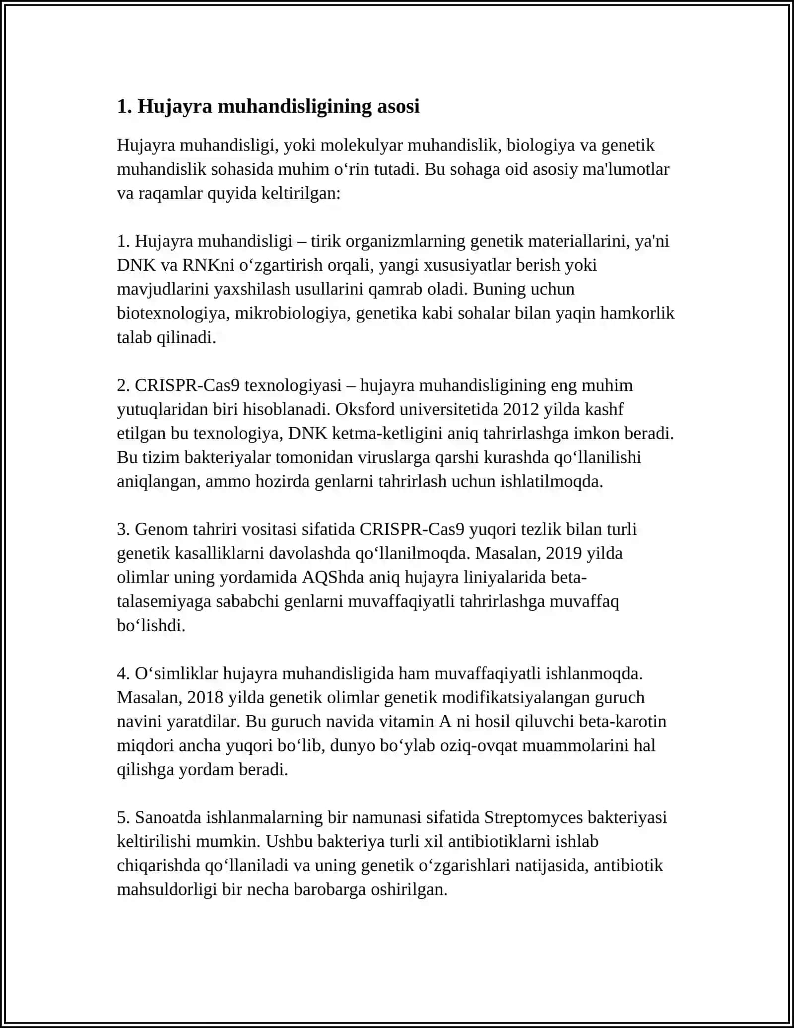 Hujayra muhandisligining asosi 3