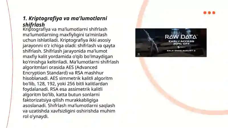 Kriptografiya va ma'lumotlarni shifrlash 3