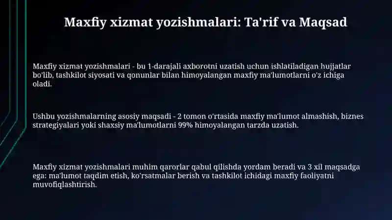 Maxfiy xizmat yozishmalari 3