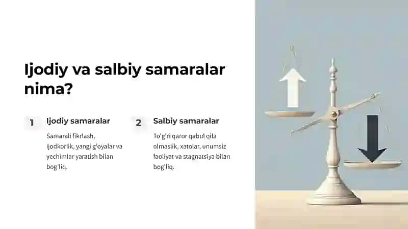 Ijodiy va Salbiy Samaralar 3