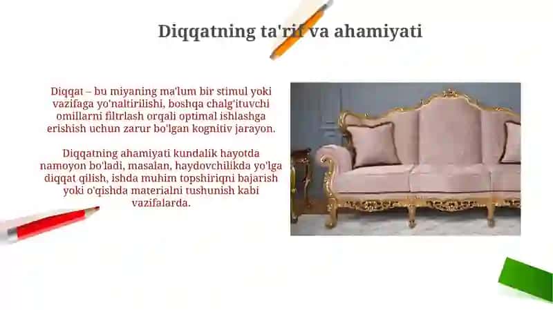 Diqqat turlari va xususiyatlari 3