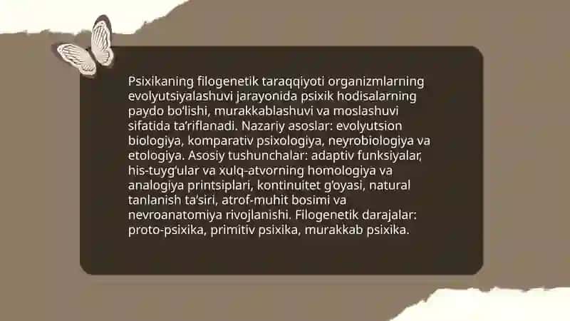 Psixikaning filogenetik taraqqiyoti 3