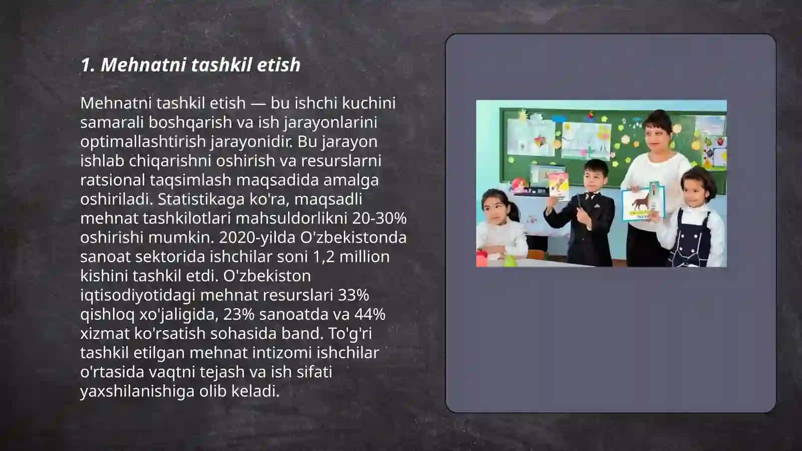 Mehnatni tashkil etish 3
